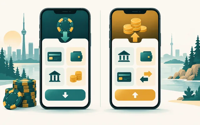 Two cashier screens side by side comparing Interac handling